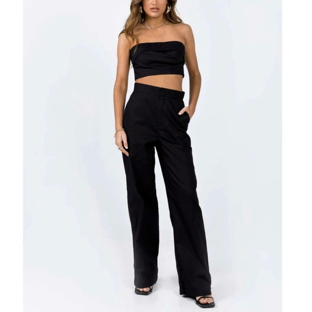 Princess Polly Aiden High Waist Trousers Wide Leg Pants (SIZE 6)
